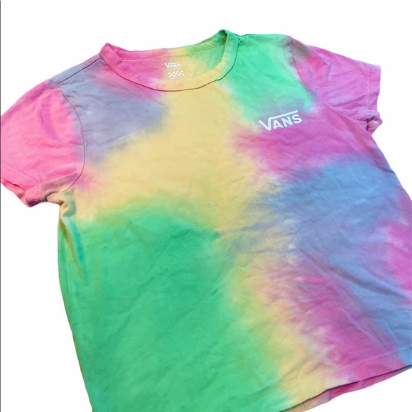 Vans Ladies Unique Tie Dye Short Sleeve Tee Shirt - Picture 4 of 10